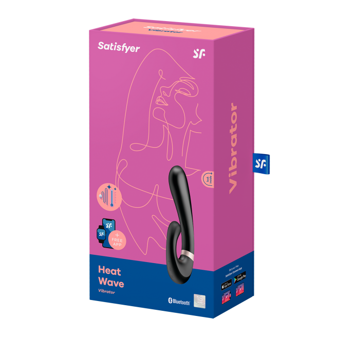 Stimulateur clitoridien et Vibromasseur point G Satisfyer Heat Wave Connect App - Noir