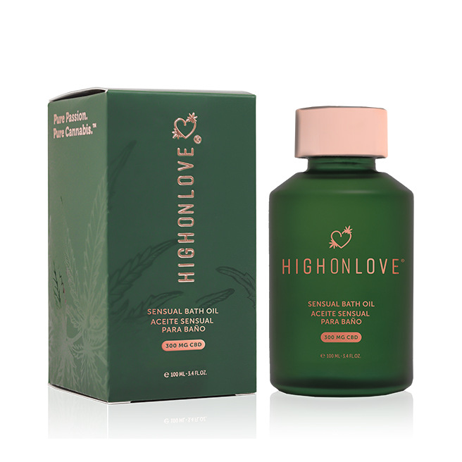 HighOnLove - Huile sensuelle pour le bain et le corps au CBD 100 ml