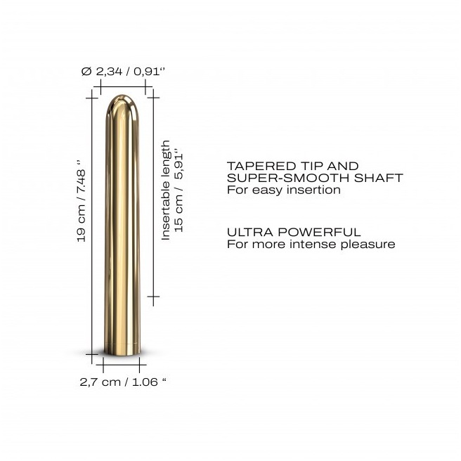 Vibromasseur Dorcel Golden Boy 2.0 19 cm - Or