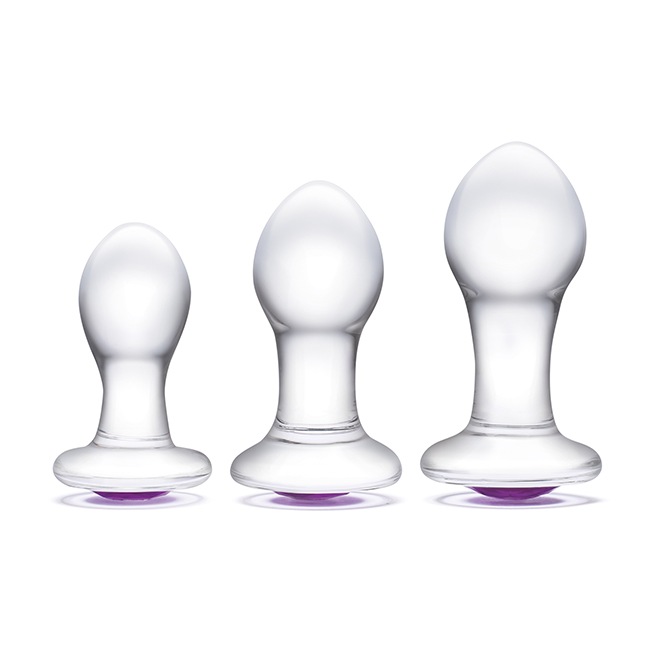 Glas - Kit d'entraînement anal en verre Bling Bling 3 pièces