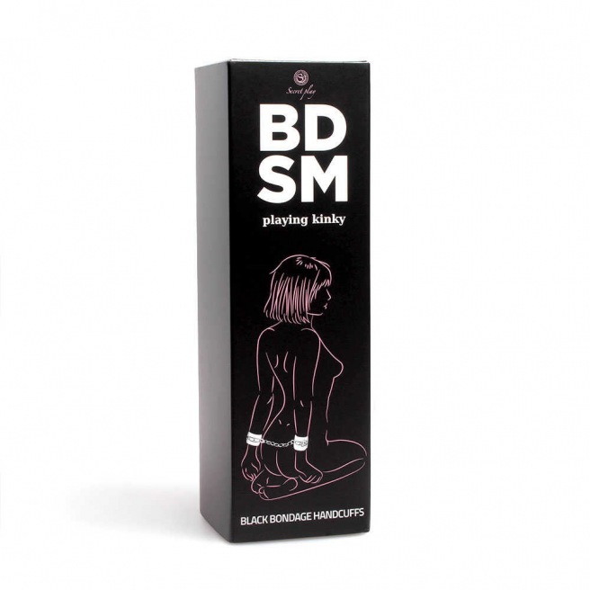 Menottes de bondage noires - Jeu secret - Collection BDSM