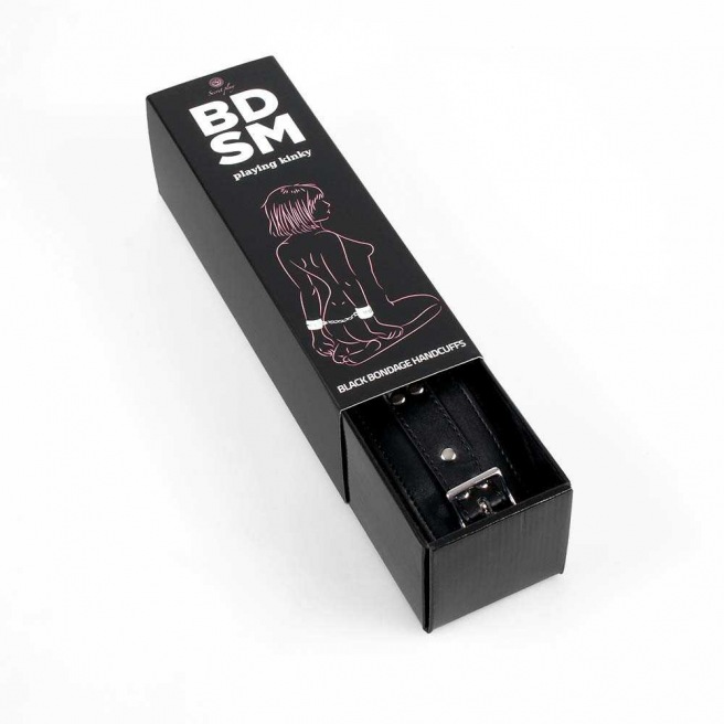 Menottes de bondage noires - Jeu secret - Collection BDSM Menottes de bondage noires - Jeu secret - Collection BDSM