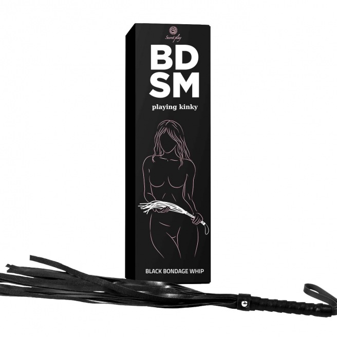 Fouet de bondage noire - Jeu secret - Collection BDSM Fouet de bondage noire - Jeu secret - Collection BDSM