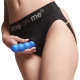 Strap-On-Me - Gode Plug Balls Bleu Métallisé S