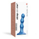 Strap-On-Me - Gode Plug Balls Bleu Métallisé S