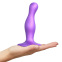 Strap-On-Me - Gode Plug Curvy Métallisé Violet S