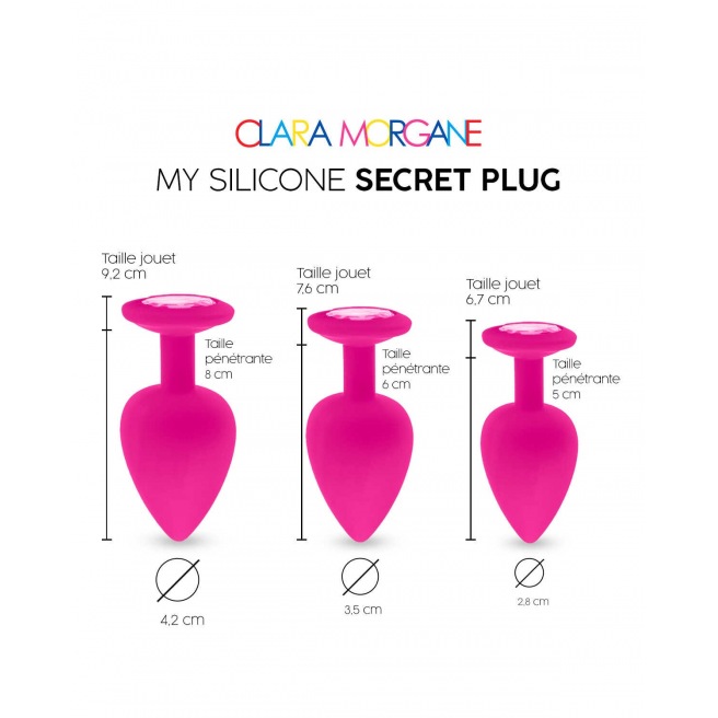 Mon Plug Secret en Silicone - Rose S-M-L