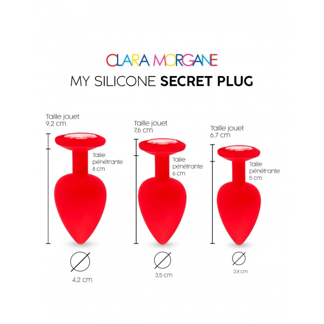 Mon Plug Secret en Silicone - Rouge Mon Plug Secret en Silicone - Rouge