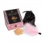 Poudre comestible chocolat aphrodisiaque et plumeau - Jeu secret