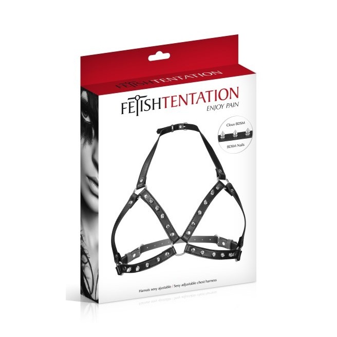 Harnais poitrine à pointes Fetish Tentation