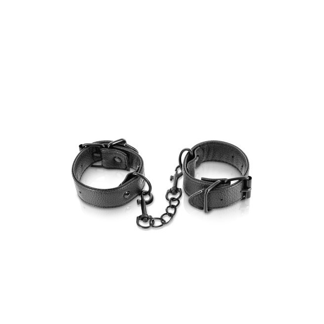 Menottes simili cuir ajustables Fetish Tentation