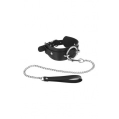 Collier noir anneau et laisse Fétish Tentation Collier noir anneau et laisse Fétish Tentation