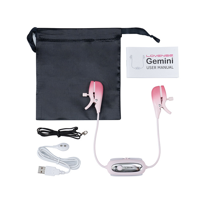 Lovense - Pinces à seins vibrantes contrôlées par application Gemini