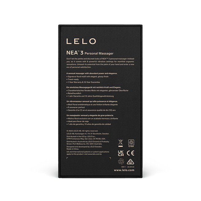 Lelo - Masseur personnel Nea 3 Pitch Black