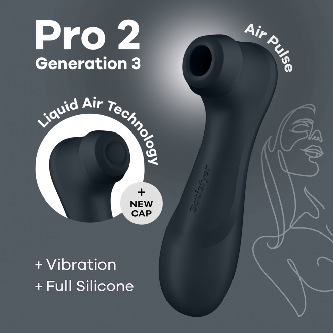 Pro 2 Génération 3 Air pulse - Noir Satisfyer Pro 2 Génération 3 Air pulse - Noir Satisfyer