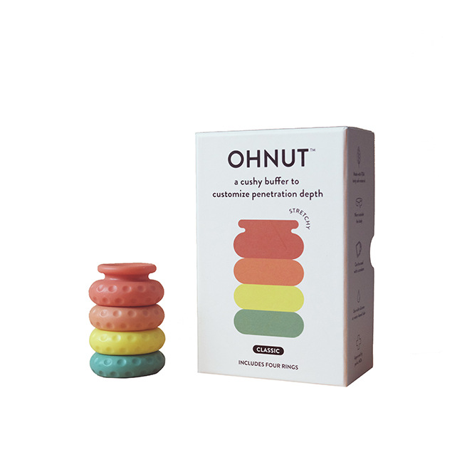 Ohnut - Anneaux tampons souples classiques (Ensemble de 4) Pride Rainbow