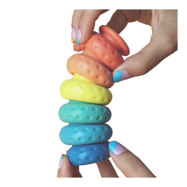 Ohnut - Anneaux tampons souples classiques (Ensemble de 4) Pride Rainbow Ohnut - Anneaux tampons souples classiques (Ensemble de 4) Pride Rainbow