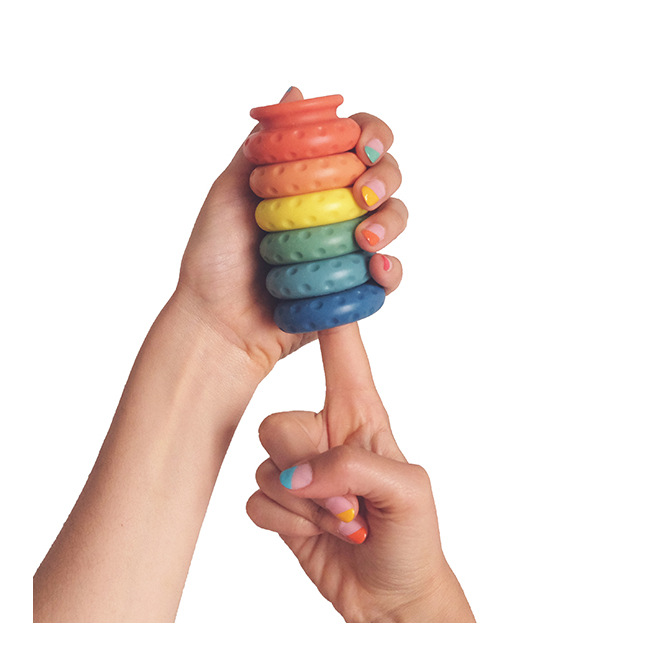 Ohnut - Anneaux tampons souples classiques (Ensemble de 4) Pride Rainbow Ohnut - Anneaux tampons souples classiques (Ensemble de 4) Pride Rainbow