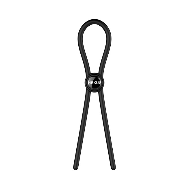 Nexus - Anneau Pénien En Silicone Lasso Réglable Simple Forge Noir