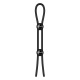 Nexus - Anneau Pénien Forge Double Lasso Ajustable en Silicone Noir