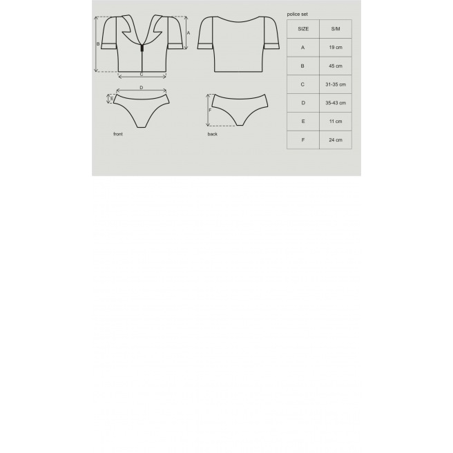 Ensemble Police Costume 6 pièces - Noir - S/M