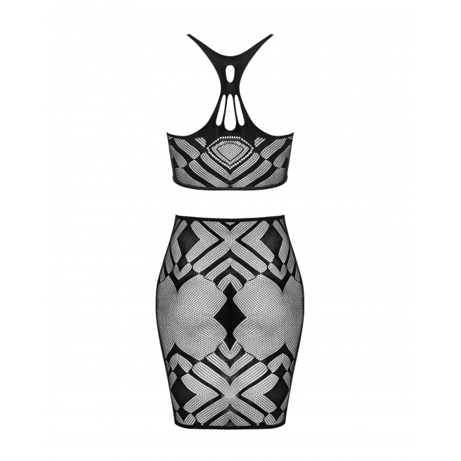 Top et jupe K101 - Noire