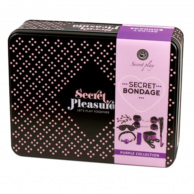 Secret Bondage : Ensemble BDSM 8 pièces 6197 - Noir et Violet Secret Bondage : Ensemble BDSM 8 pièces 6197 - Noir et Violet