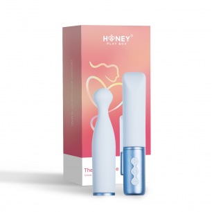 Aquamarine - La collection coquine - Vibromasseur à tête interchangeable Bleu