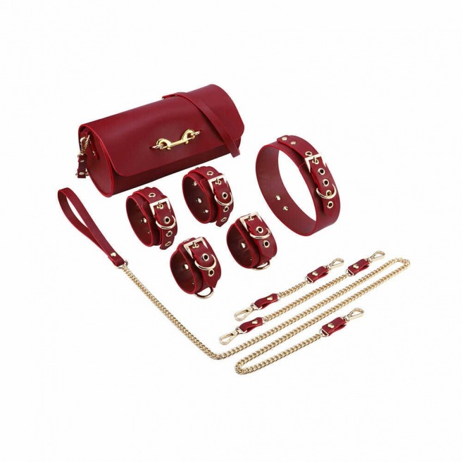 Federico - Kit de bondage en cuir véritable Federico - Kit de bondage en cuir véritable