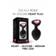 Mon Plug Coeur en Silicone - Gem rose S-M-L