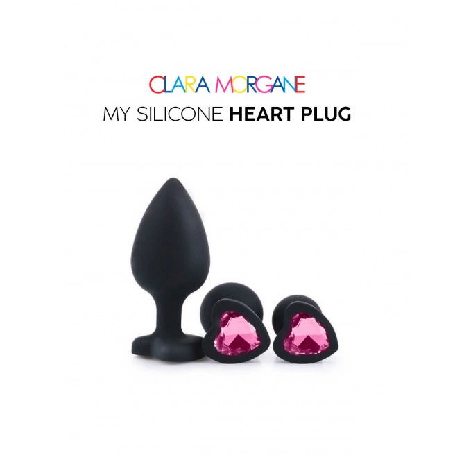 Mon Plug Coeur en Silicone - Gem rose S-M-L