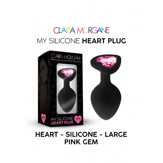 Mon Plug Coeur en Silicone - Gem rose S-M-L