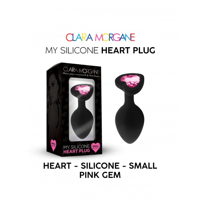 Mon Plug Coeur en Silicone - Gem rose S-M-L