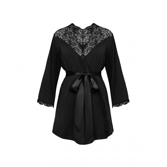 Peignoir Bellastia - Noir Peignoir Bellastia - Noir