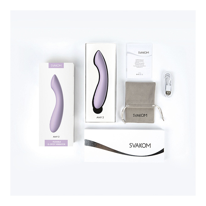 Svakom - Vibromasseur point G et clitoridien Amy 2 violet clair Svakom - Vibromasseur point G et clitoridien Amy 2 violet clair