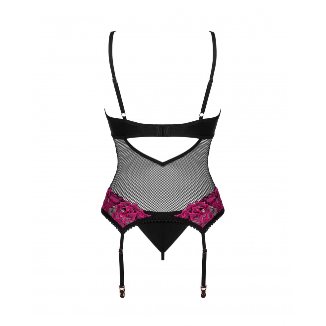 Rosenty guêpière et string - Noir