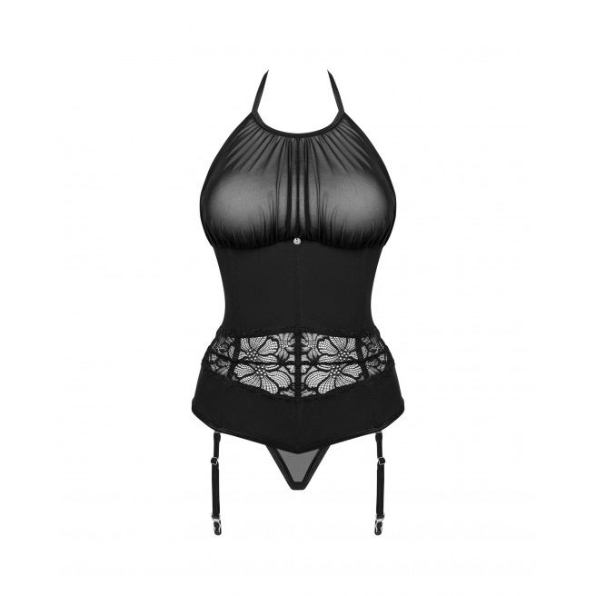 Serafia guêpière et string - Noir Serafia guêpière et string - Noir