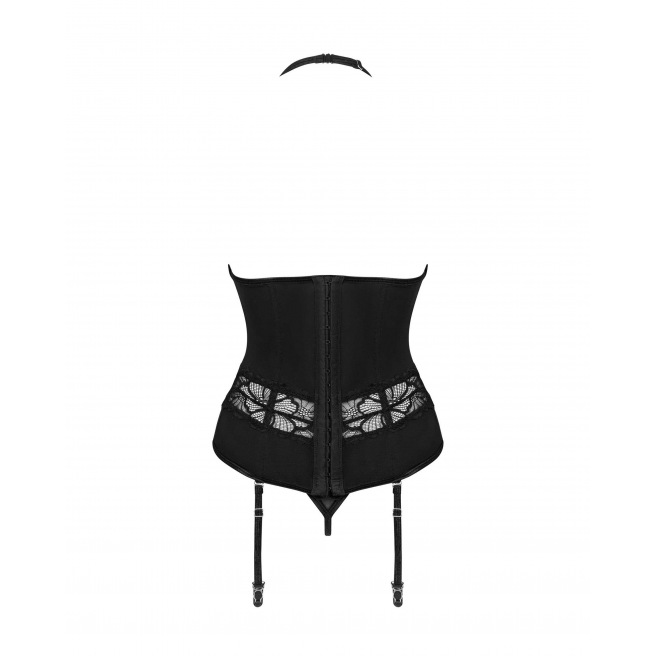 Serafia guêpière et string - Noir Serafia guêpière et string - Noir