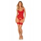 Ingridia corset et string - Rouge