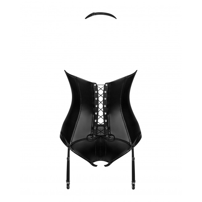 Viranes corset et string - Noir Viranes corset et string - Noir