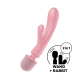 Triple amant Lapin et Baguette Satisfyer - Rose