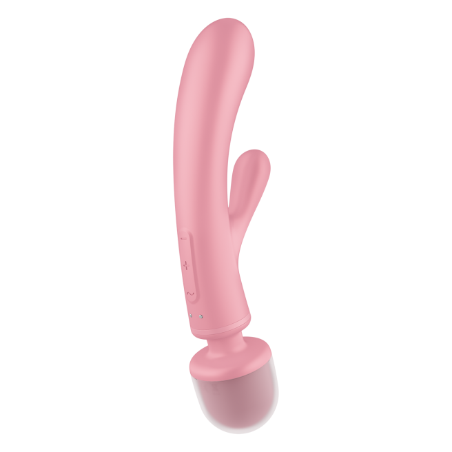 Triple amant Lapin et Baguette Satisfyer - Rose