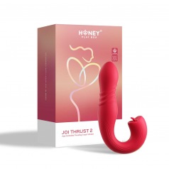 JOI THRUST 2 rouge - Vibromasseur point G - lèche-clitoris - va et vient contrôlé par application JOI THRUST 2 rouge - Vibromasseur point G - lèche-clitoris - va et vient contrôlé par application