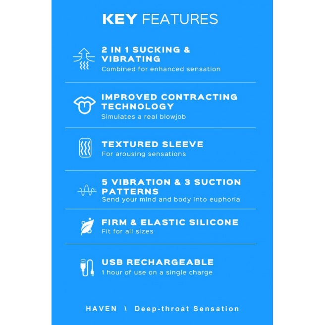 Haven masturbateur à succion et vibration