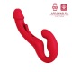 Harmony Duo Strap on vibrant avec tapotage - Rouge