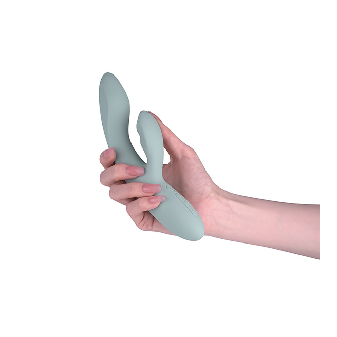 Svakom - Vibromasseur point G et clitoris chauffant contrôlé par application Chika Gris Turquoise Svakom - Vibromasseur point G et clitoris chauffant contrôlé par application Chika Gris Turquoise