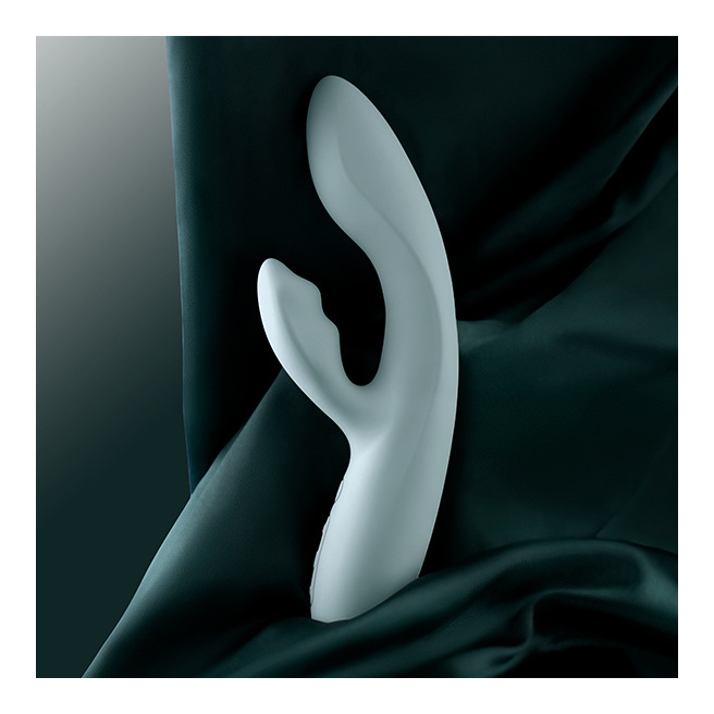 Svakom - Vibromasseur point G et clitoris chauffant contrôlé par application Chika Gris Turquoise Svakom - Vibromasseur point G et clitoris chauffant contrôlé par application Chika Gris Turquoise