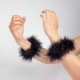 Menottes plumes jeu secret - Noir