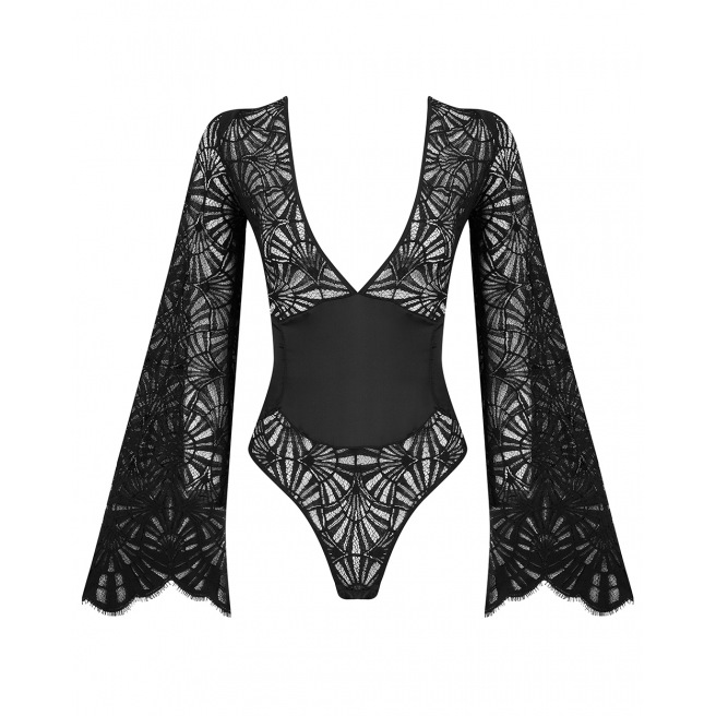 Coco De Mer - Fuji - Body Manches Longues - Noir