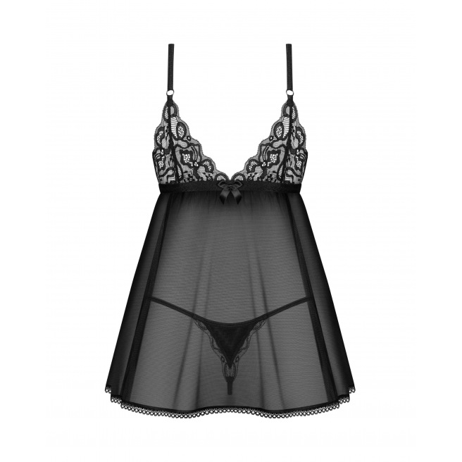 Babydoll Blomentis - Noir